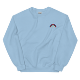 Embroidered Polyamory Rainbow Sweater: Pride Flag LGBTQ+ Design